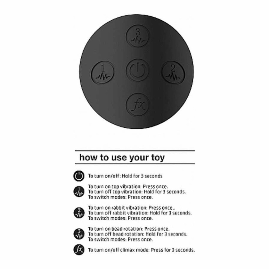 Vive By Shots Vive Izara - Rotating Beads Rabbit - Black – 3