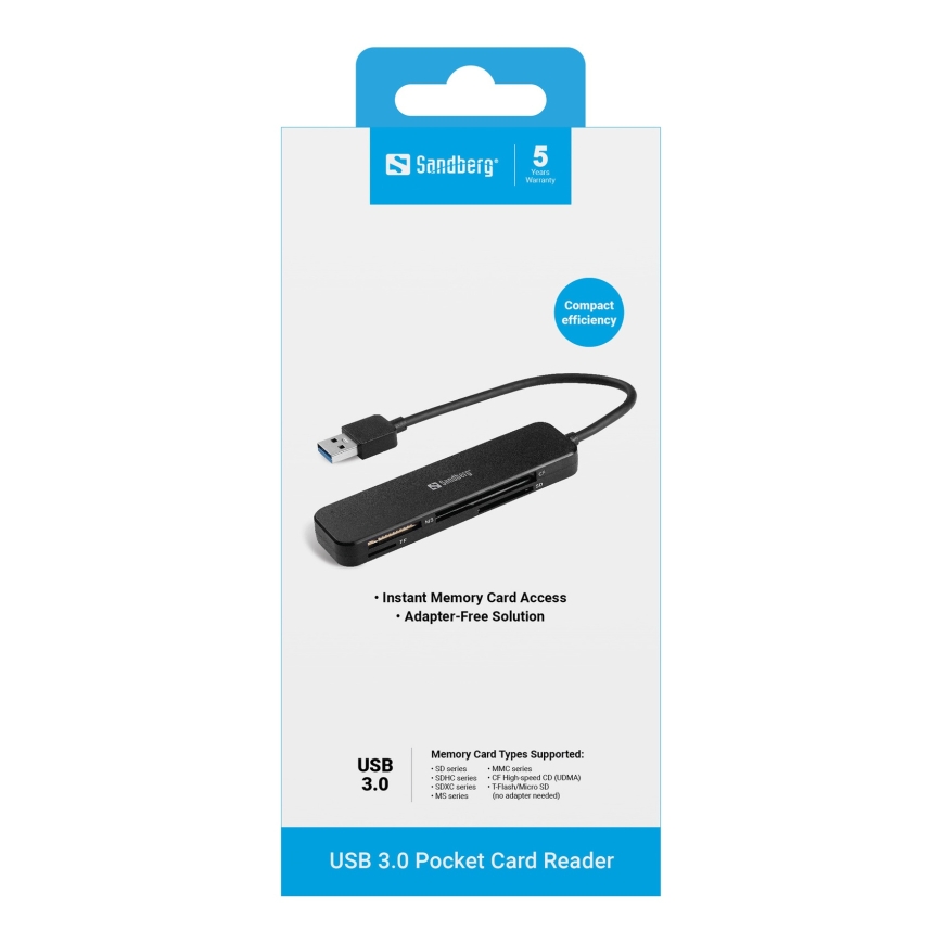 Sandberg USB 3.0 Pocket Card Reader – 2