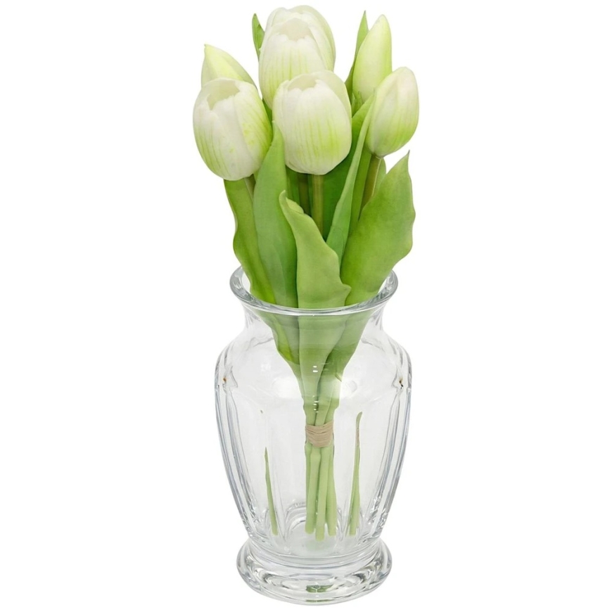 Saska Garden Valkoinen tulppaanikimppu 31 cm – 2