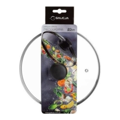 Glass lid, 20 cm, 21 x 21 x 6.5 cm, 9756, GALICJA