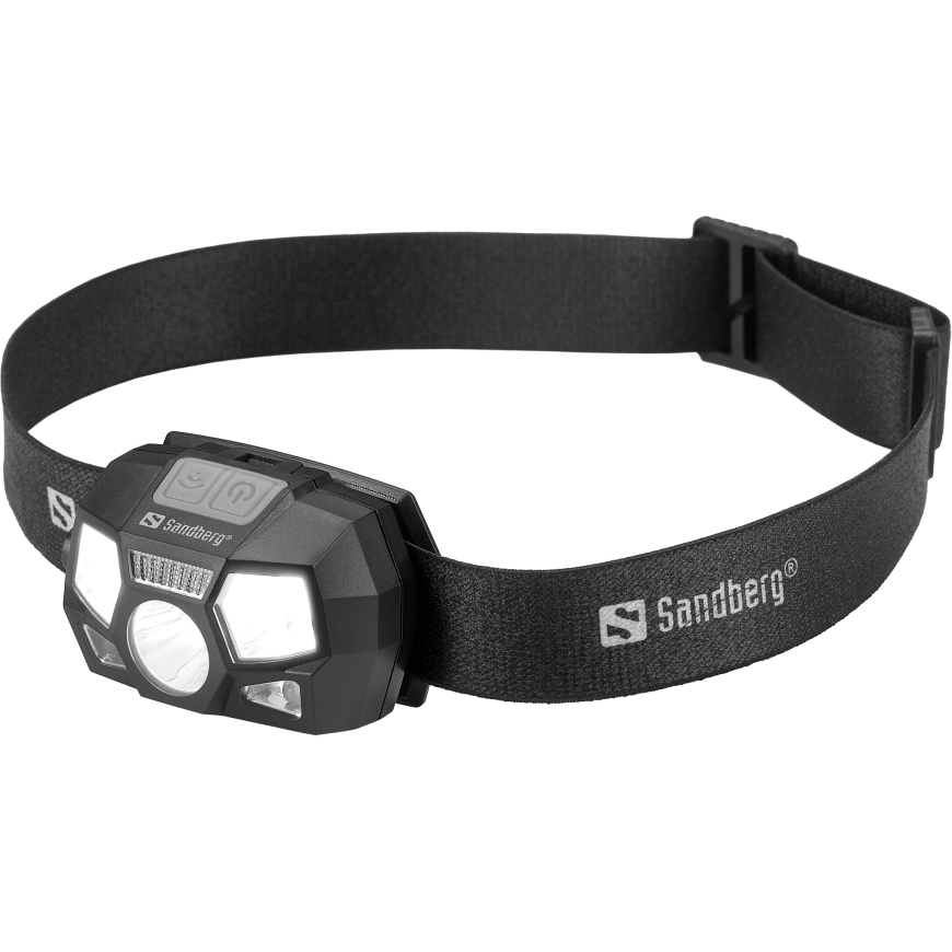 Sandberg Headlamp 5in1 Recharge Sensor Черный Фонарь налобный LED