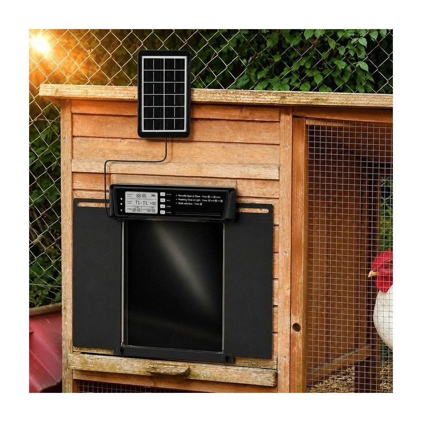 ATL DA265D Chicken Door 3000mAh with Solar Panel + Remote Control – 3