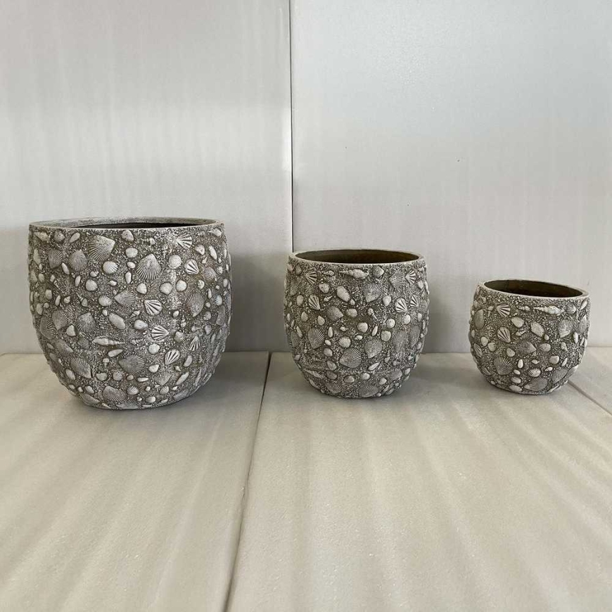 Home4You Цветочный горшок "SUNNY SHELL", D44,5 x H41 см, цвет песка – 2