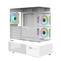 Zalman CHRONIX V2, ATX Mid Tower PC Case, 3 x 120mm ARGB Fans, White