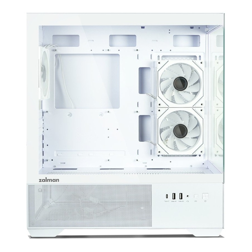 Zalman CHRONIX V2, ATX Mid Tower arvutikorpus, 3 x 120mm ARGB ventilaatorit, valge – 2