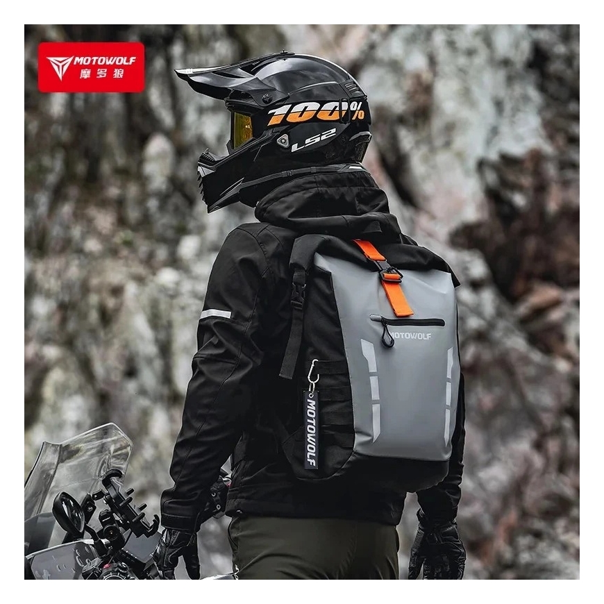 MotoWolf Army Backpack Green MDL0716AG, waterproof – 3