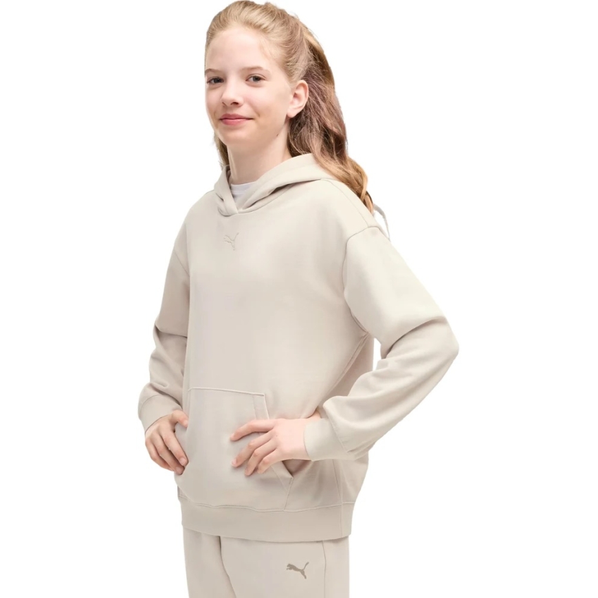 Bluza vaikams Puma ESS Centered Cat Logo Relaxed Hoodie smėlio sp. 692973 82 (116cm)