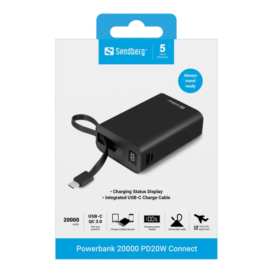 Sandberg Powerbank 20000 PD20W Connect – 4