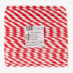 Live Paper ZigZag salmiaki, sarkani/joņoti, D 8 mm, L 24 cm, 250 gab.