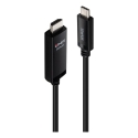 Lindy 43434 vaizdo kabelio adapteris 2 m C tipo USB HDMI Juoda