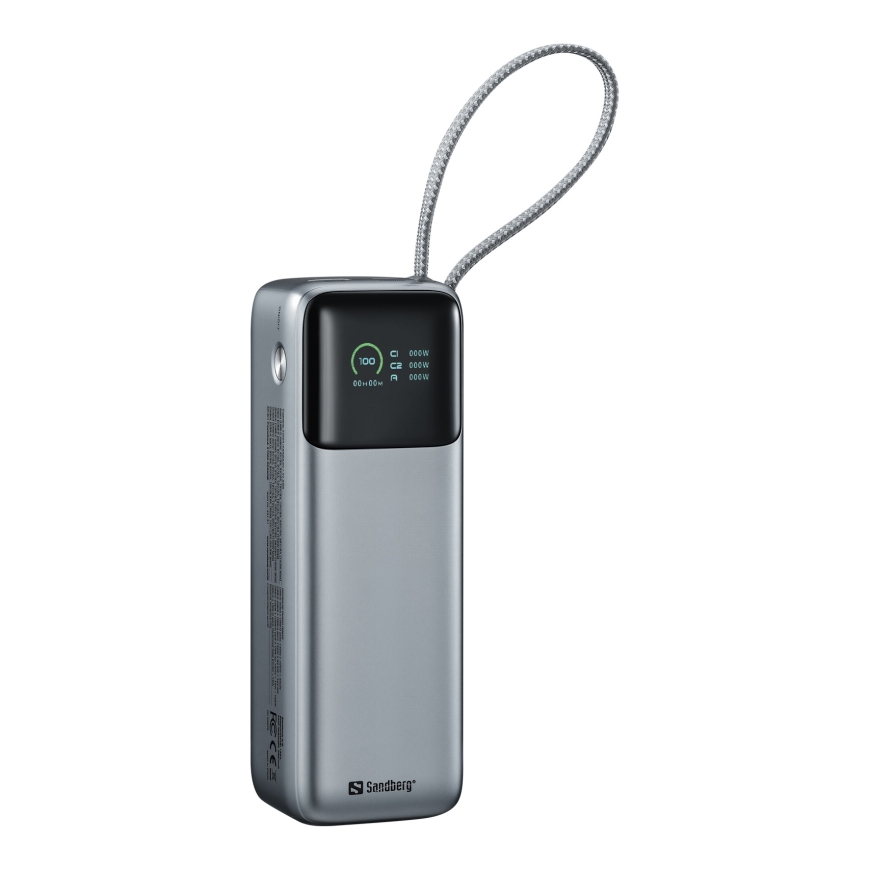 Sandberg 421-31 ārējais akumulators Litija polimērs (LiPo) 27000 mAh Melns, Pelēks – 4