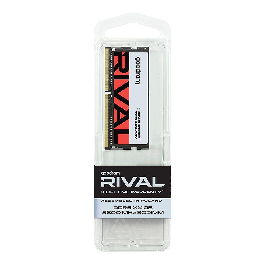 Goodram SODIMM DDR5 16GB 5600MHz CL40 SR RIVAL mälumoodul 1 x 16 GB 5600 MT/s 262-pin SO-DIMM