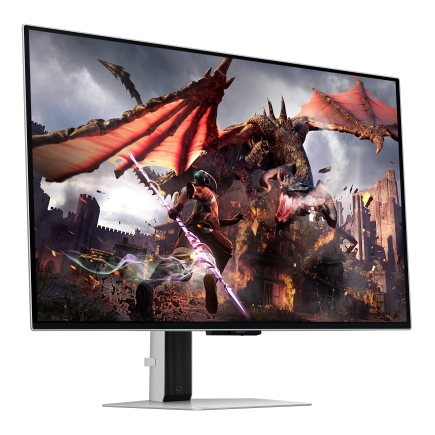 Samsung G80SD monitori 81,3 cm (32") 3840 x 2160 pikseļi 4K Ultra HD OLED Sudrabs – 3