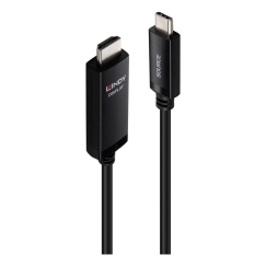 Lindy 43436 vaizdo kabelio adapteris 5 m C tipo USB HDMI Juoda