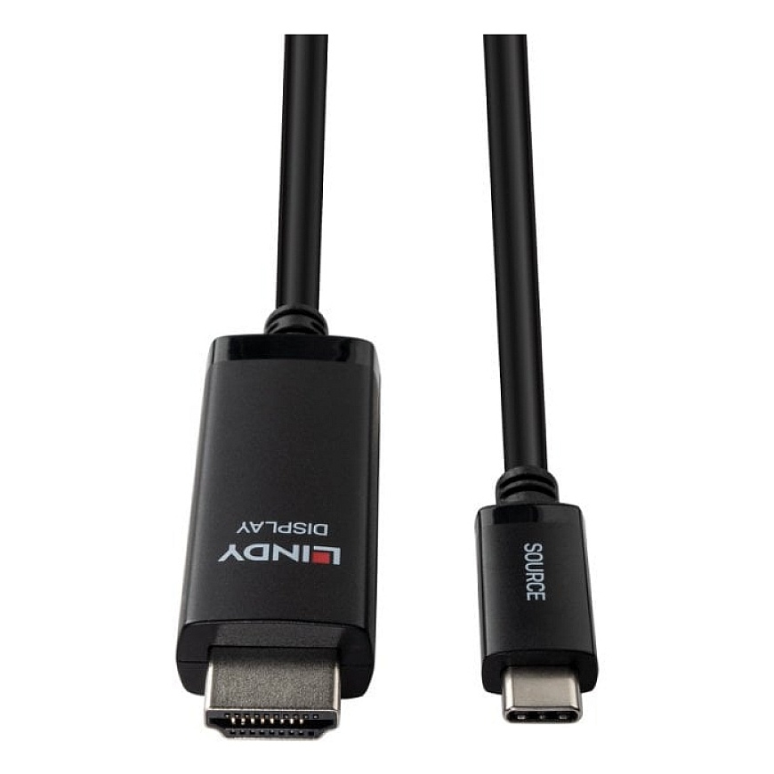 Lindy 43436 video cable adapter 5 m USB Type-C HDMI Black – 4