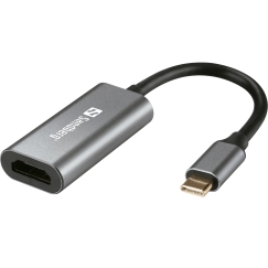 Sandberg 136-12 videokaabliadapter USB tüüp-C HDMI Alumiinium, Valge