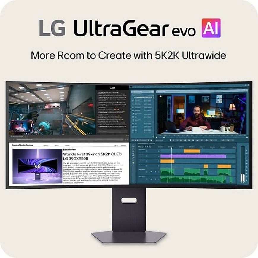LG 39GX950B-B PC lamekuvar 99,1 cm (39") 5120 x 2160 pikslit 5K Ultra HD OLED-ekraan Must – 5