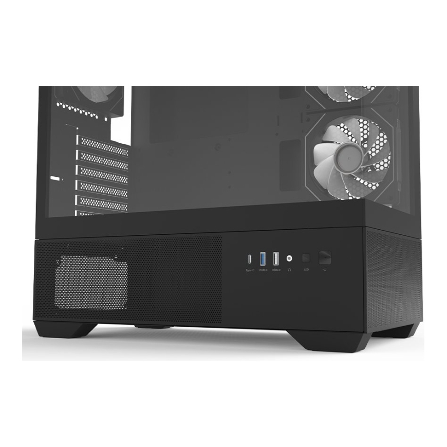Zalman CHRONIX V2, ATX Mid Tower PC Case, 3 x 120mm ARGB Fans, Black – 4