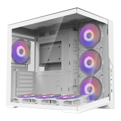 Zalman D40, настольный корпус ATX среднего размера, 7 вентиляторов 120 мм ARGB, белый