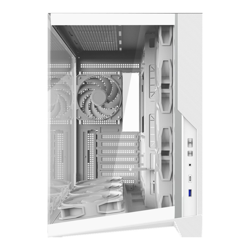 Zalman D40, настольный корпус ATX среднего размера, 7 вентиляторов 120 мм ARGB, белый – 2