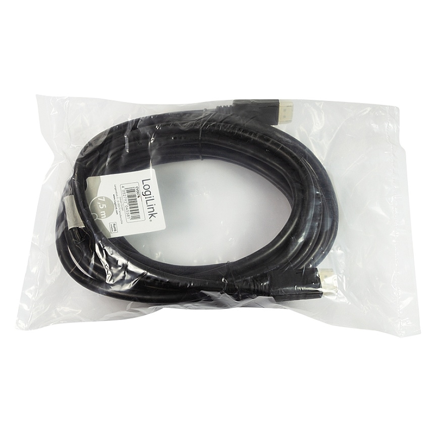 LogiLink CV0076 DisplayPort-kaabel 7,5 m Must – 5