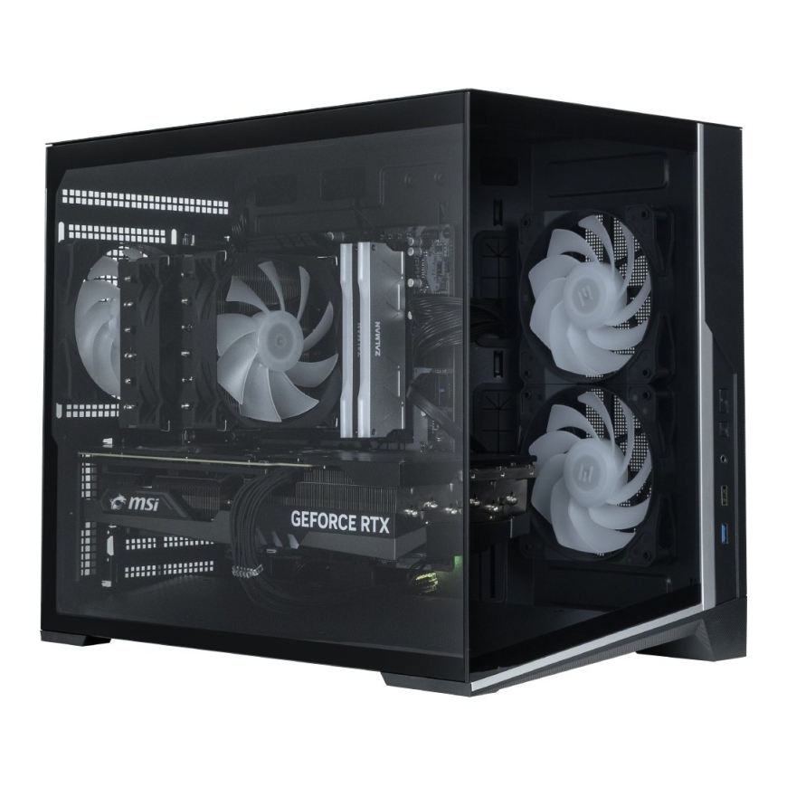 Zalman D30, mATX Mini torņa PC korpuss, 3 x 120mm ARGB ventilatori, melns – 5
