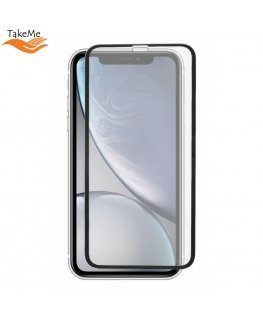 TakeMe HARD Ceramic Pilnas virsmas Aizsargstikls priekš Apple iPhone 11 Pro Max / iPhone XS Max Melns