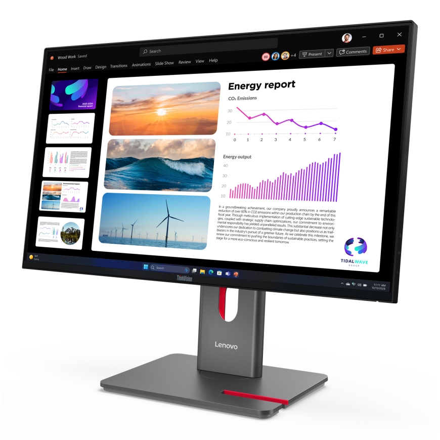 Lenovo ThinkVision P24Q-40 monitori 60,5 cm (23.8") 2560 x 1440 pikseļi Quad HD LCD Melns – 3