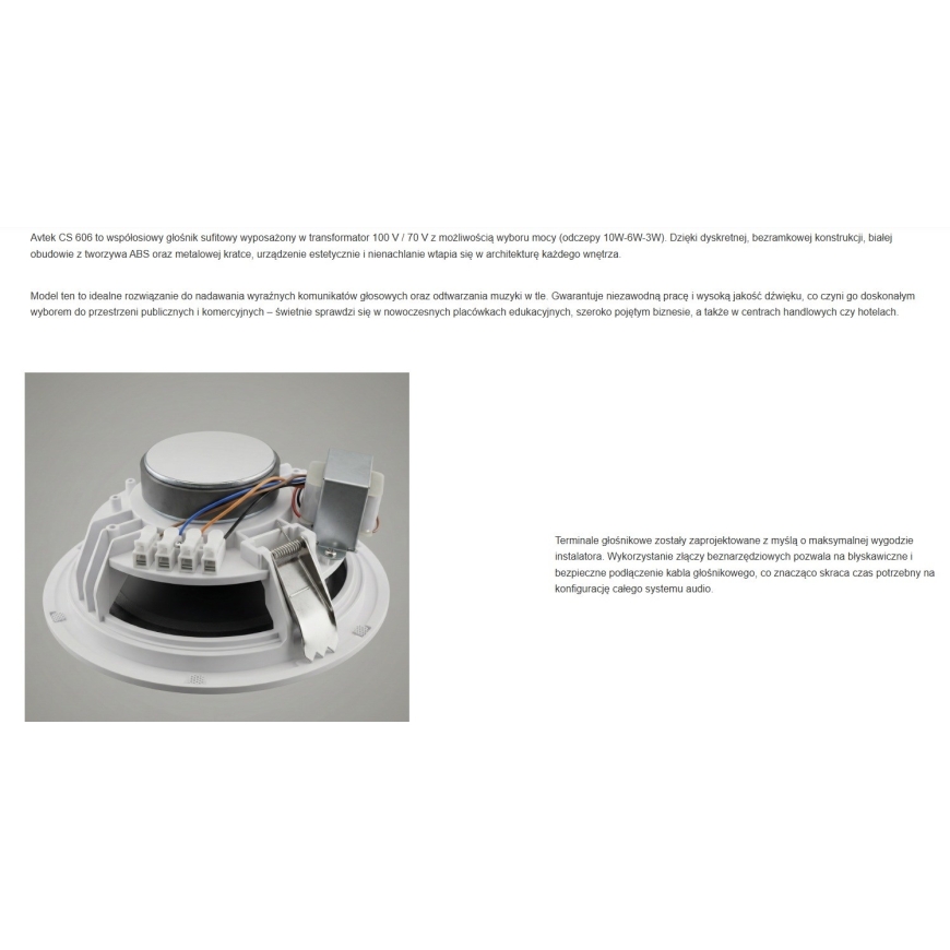 Ceiling speaker Avtek CS 606 – 3