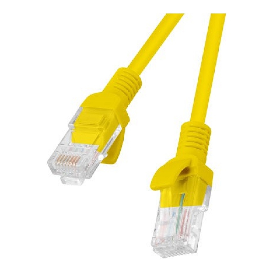 Патч-корд LANBERG UTP CAT.5E 0.5М ЖЕЛТЫЙ PCU5-10CC-0050-S