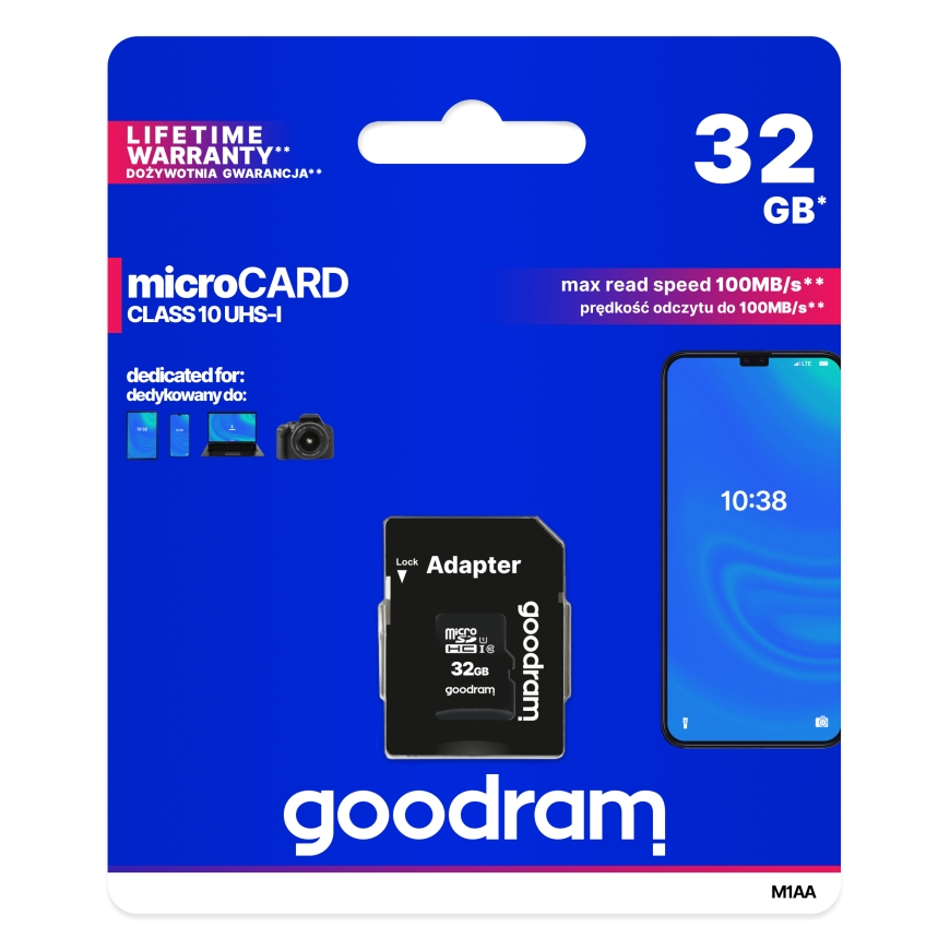 Goodram M1AA 32 GB MicroSDHC UHS-I Klasės 10 – 5