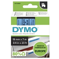 DYMO D1 Standard - Black on Blue - 19mm markeerimisteip Must sinisel taustal