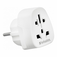 Verbatim WTEU-02 elektripistiku adapter Tüüp F Universaalne Valge