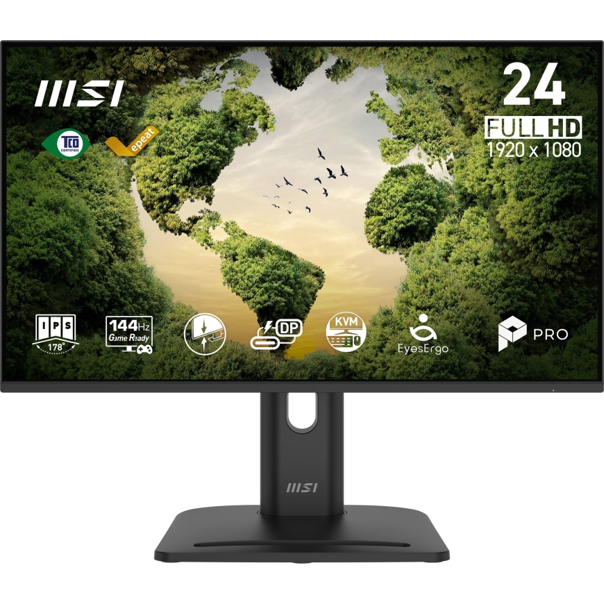 MSI Pro MP245PHGN E14 kompiuterio monitorius 60,5 cm (23.8") 1920 x 1080 pikseliai „Full HD“ LCD Juo