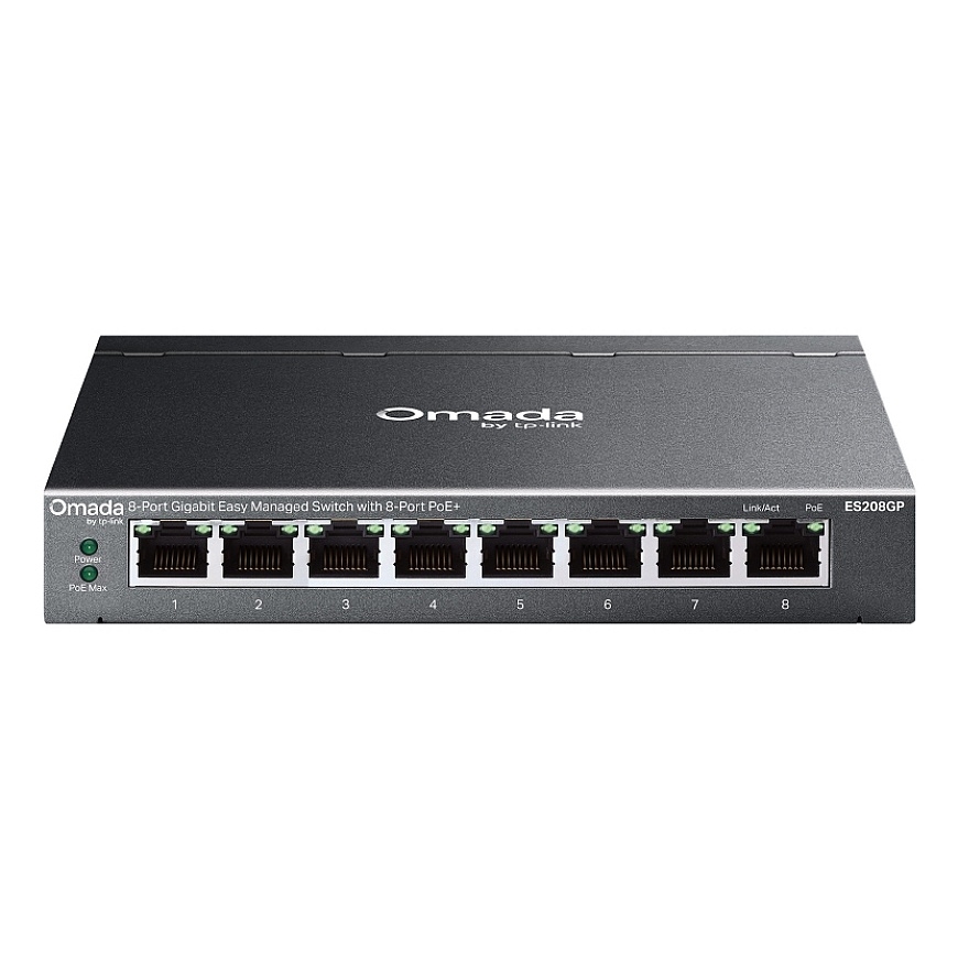 TP-Link Omada ES208GP võrgulüliti Juhitav L2 Gigabit Ethernet (10/100/1000) Power over Ethernet tugi