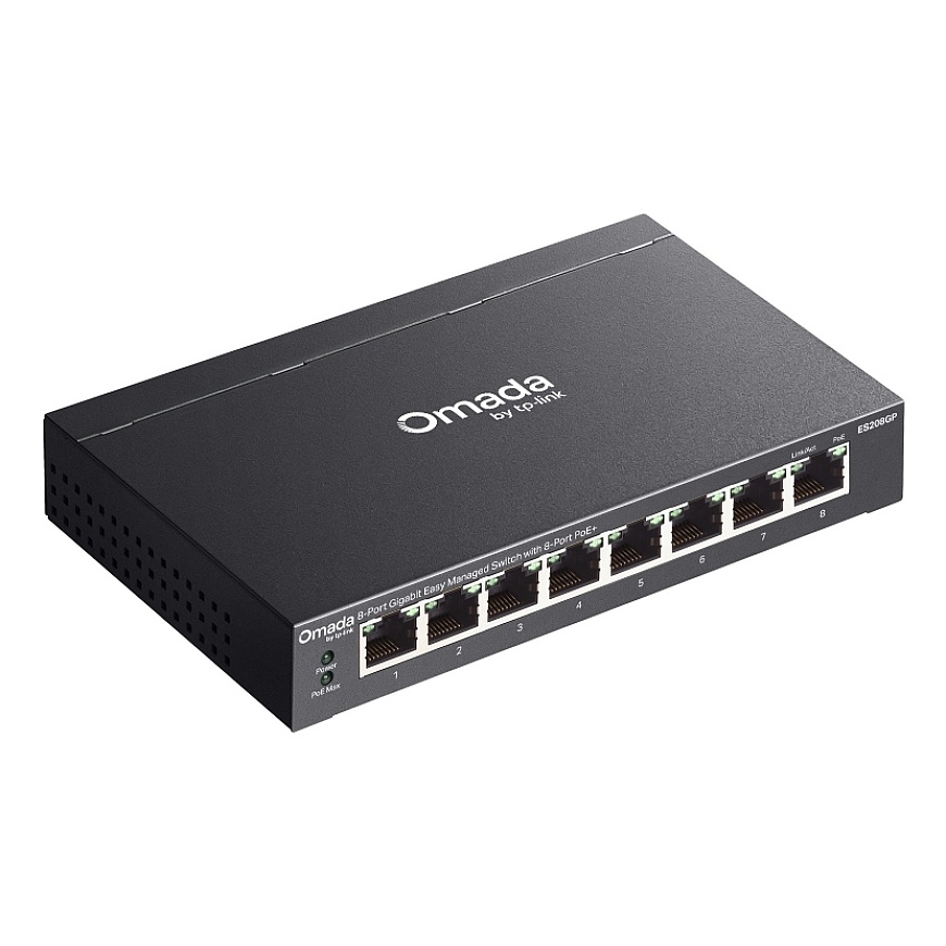 TP-Link Omada ES208GP võrgulüliti Juhitav L2 Gigabit Ethernet (10/100/1000) Power over Ethernet tugi – 4