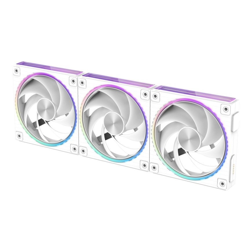 Вентилятор Zalman ZM-DF120, 120 мм, с возможностью соединения "доска для цветов" (Daisy Chain), PWM, 2300 об/мин, белый
