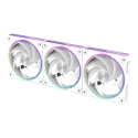 Вентилятор Zalman ZM-DF120, 120 мм, с возможностью соединения "доска для цветов" (Daisy Chain), PWM, 2300 об/мин, белый