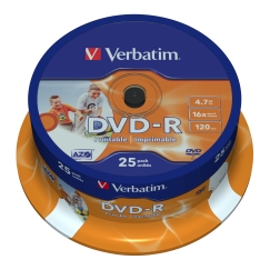 Verbatim 43538 чистый DVD 4,7 GB DVD-R 25 шт