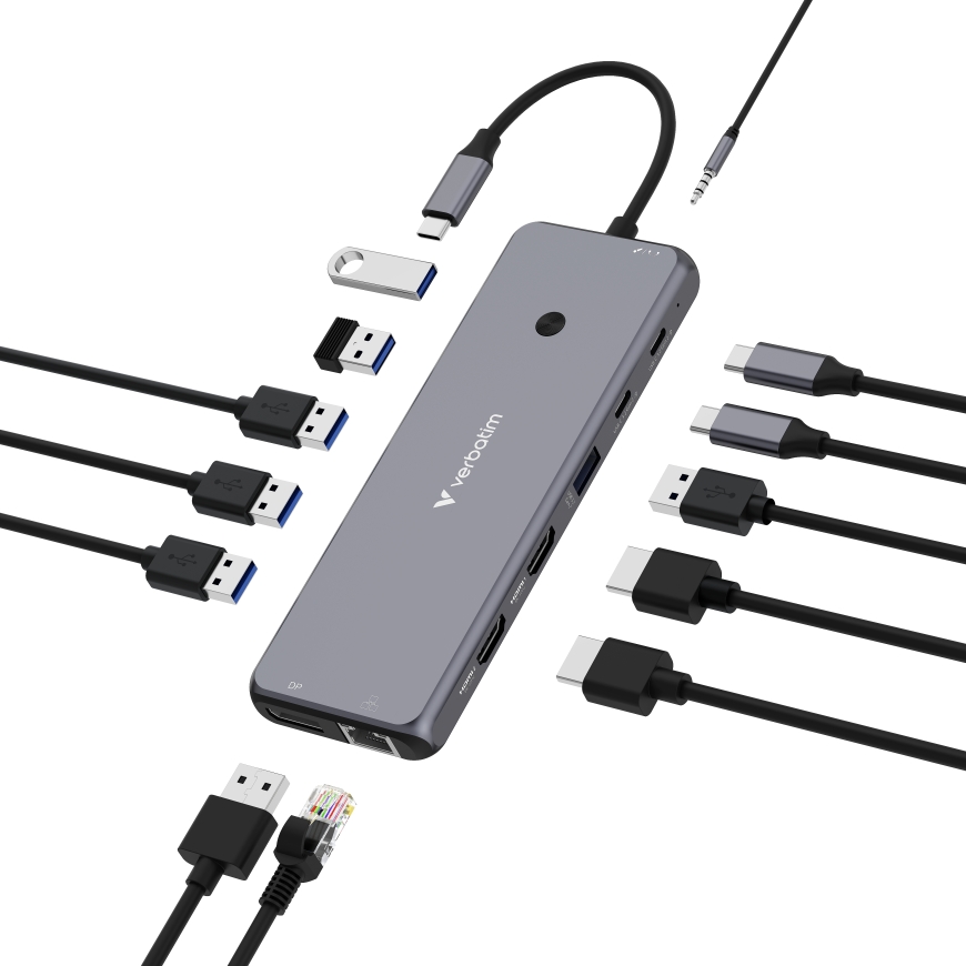 Verbatim CMH-13 USB Type-C 10000 Mbit/s Silver