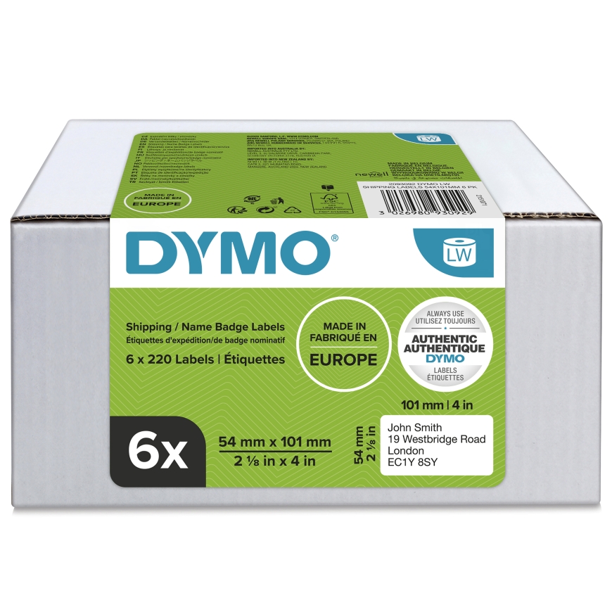 DYMO LW - Lähetys- ja nimitarrat - 54 x 101 mm - 2093092 – 2