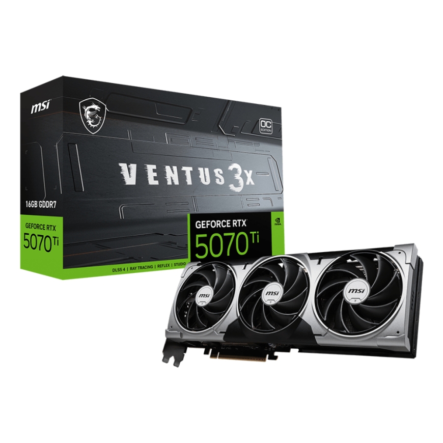 MSI GeForce RTX 5070 Ti 16G VENTUS 3X OC NVIDIA 16 GB GDDR7 – 4