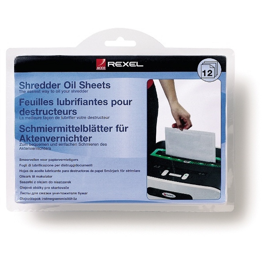 Rexel paperintuhoojan öljyämisarkit (12kpl)