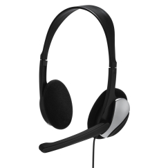 Hama Essential HS 200 Austiņas Vadu Zvani / mūzika Melns, Sudrabs