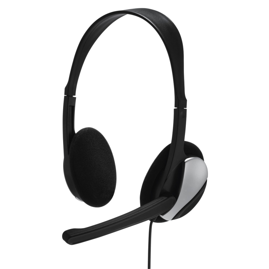 Hama Essential HS 200 Austiņas Vadu Zvani / mūzika Melns, Sudrabs