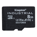 Kingston Technology 8GB microSDHC Industrial C10 A1 pSLC -kortti + SD-sovitin Kingston Technology 8GB microSDHC Industrial C10 A1 pSLC -kortti + SD-sovitin