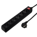 Hama 137266 power extension 6 AC outlet(s) Indoor Black