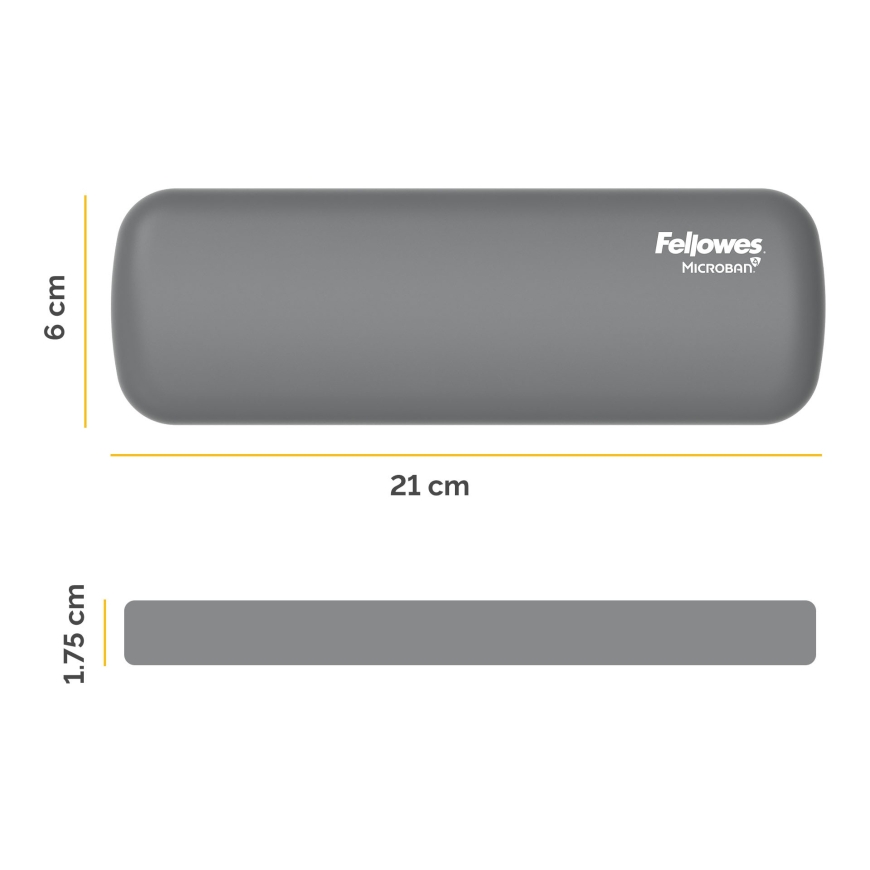 Fellowes Wrist Rest Breyta Palm Rest with Antibacterial Protection Ergonomic Wrist Support Grey – 3