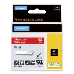 DYMO 1805422 markeerimisteip Valge punasel taustal