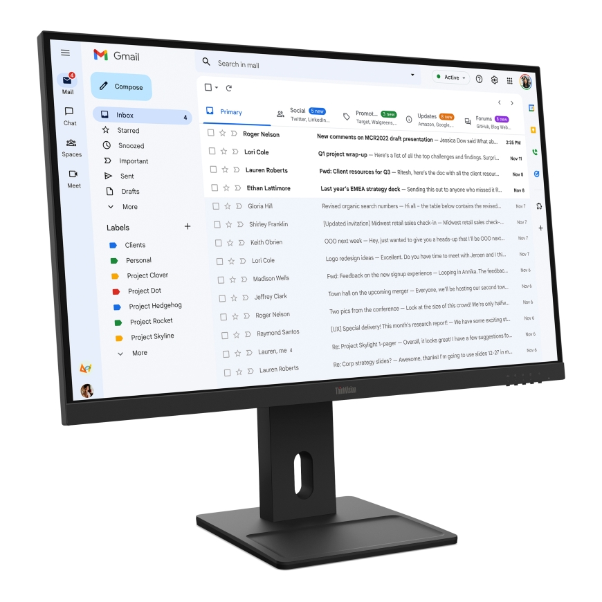 Lenovo ThinkVision E27-40 kompiuterio monitorius 68,6 cm (27") 1920 x 1080 pikseliai „Full HD“ LCD J – 2